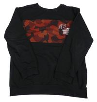 Černá mikina se vzorem a nápisem LC Waikiki