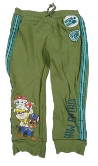 Khaki tepláky s Paw Patrol a pruhy George
