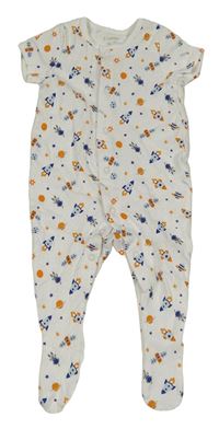 Bílý overal s raketami Lily & Dan