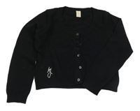 Černý lehký propínací crop svetr