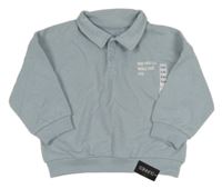 Nové - Modrá polo mikina s nápisem Dunnes