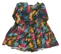 Barevné vzorované bavlněné šaty Next