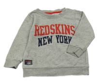 Šedá melírovaná mikina s nápisem