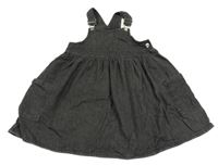 Antracitové riflové laclové šaty F&F