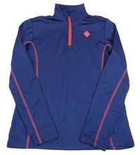 Tmavomodrá sportovní funkční mikina s potiskem Crivit