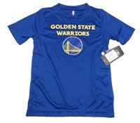Nové - Safírové basketbalové tričko s potiskem - Golden State Warriors