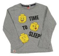 Šedé melírované triko s LEGO