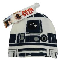 Nové - Bílo-tmavomodrá čepice - R2D2 - Star Wars