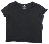 Černé crop tričko H&M