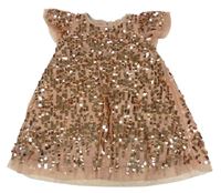 Starorůžové flitrové šaty zn. H&M