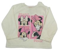 Smetanová sametová mikina s Minnie Primark