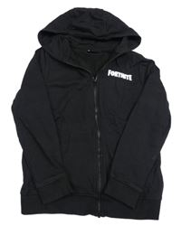 Černá propínací mikina s Fortnite a kapucí 