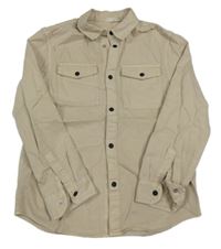 Světlebéžová plátěná košile M&S