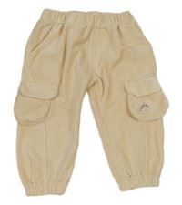 Smetanové žebrované sametové kalhoty s kapsami a dinem dunnes