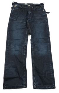 Tmavomodré skinny rifle 