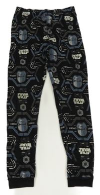 Černé vzorované pyžamové kalhoty se StarWars M&S