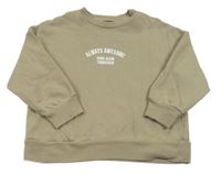 Hnědá mikina s nápisem Next