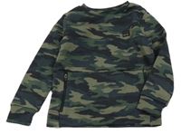 Khaki-tmavomodrá army mikina s kapsou George