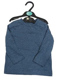 Nové - tmavomodré melírované triko F&F