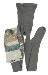 Nové - Šedé punčocháče