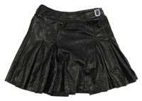 Černá skládaná koženková sukně dunnes