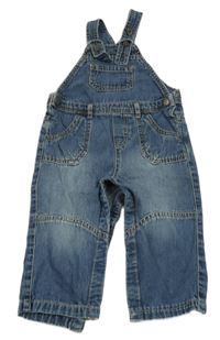 Tmavomodré laclové rifle s kapsami F&F