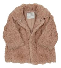 Starorůžový kožešinový podšitý kabátek Primark