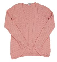 Růžový vzorovaný svetrový cardigan Yigga