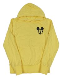 Žlutá mikina s Mickeym a kapucí 