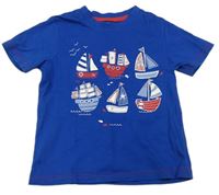 Safírové tričko s loďkami George
