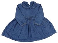 Tmavomodré riflové šaty s límečkem Mothercare