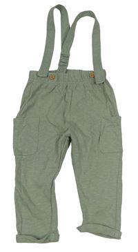 Khaki laclové tepláky H&M