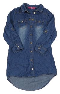 Tmavomodré riflové lehké košilové šaty Yd.