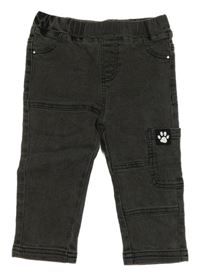 Tmavošedé rifle s tlapkou Sinsay