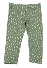 Zelené puntíkaté legíny se srdíčky Lupilu