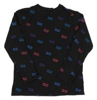 Černé triko s nápisy Primark