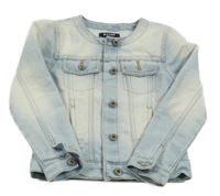 Světlemodrá riflová crop bunda Kiabi