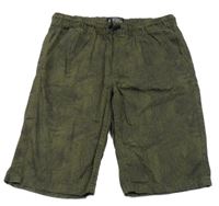 Khaki plátěné kraťasy s listy C&A