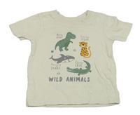 Smetanové tričko se zvířátky Primark