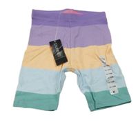 Nové - Fialovo-barevné pruhované elastické kraťasy Dunnes 