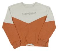 Bílo-broskvová mikina s nápisem Lily & Dan