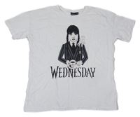 Bílé tričko s Wednesday 