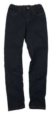 Tmavomodré slim fit rifle H&M