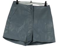 Dámské šedé vzorované koženkové kraťasy Primark 