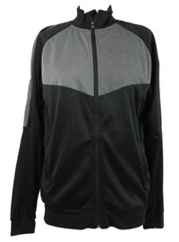 Pánská šedo-černá sportovní funkční propínací mikina Workout 