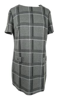 Dámské šedo-tmavošedé kostkované šaty Dorothy Perkins