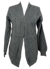 Dámský šedý vzorovaný svetrový cardigán Wild Flower 