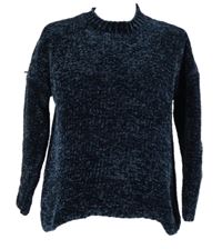 Dámský tmavomodrý třpytivý žinylkový svetr Noisy May 