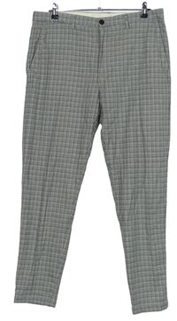 Pánské šedé kostkované kalhoty Zara vel. 34