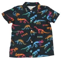 Černá košile s dinosaury